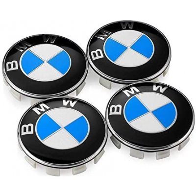 Znak BMW do středů kol (60mm) modro-bílá, sada 4ks (logo) – Zboží Mobilmania