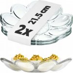 Kadax skleněný talíř na vejce 2x – Zboží Dáma