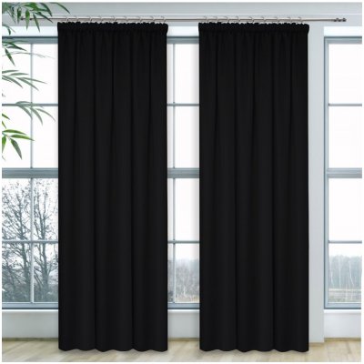 Mondo Italia Závěs řasící pásce Heaven černý Černá 140x250 cm – Zboží Mobilmania