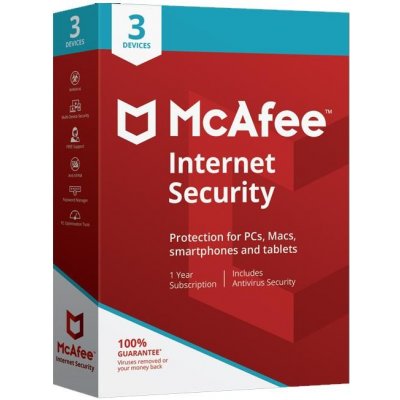 McAfee Internet Security 3 lic. 1 rok (MCAISS003U1N) – Zboží Mobilmania