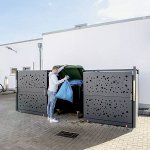 HTI přístřešek Tomo 2 x 1100 l bez zadní stěny – Hledejceny.cz