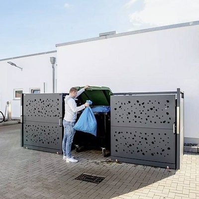 HTI přístřešek Tomo 2 x 1100 l bez zadní stěny – Hledejceny.cz