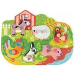 Janod vkládací puzzle s úchyty Farma – Zboží Mobilmania