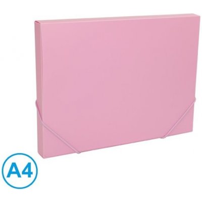 LUMA Box na spisy s gumou A4 pastel - fialový