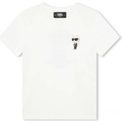 Karl Lagerfeld dětské bavlněné tričko s potiskem Z30054.102.108 bílá – Zboží Mobilmania
