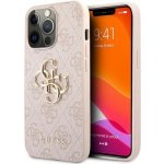 Pouzdro Guess PU 4G Metal Logo iPhone 13 Pro Max růžové – Zboží Mobilmania