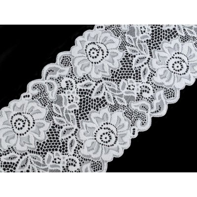 Elastická krajka / vsadka / běhoun šíře 14 cm METRÁŽ - 1 modrá berlínská – Zboží Dáma