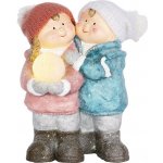MagicHome Postavička Vánoce Chlapeček a holčička s koulí 1 LED 27,5x23x40 cm – Hledejceny.cz