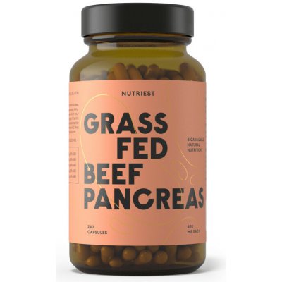Nutriest Grass-fed lyofilizovaná bio slinivka břišní 240 kapslí – Hledejceny.cz