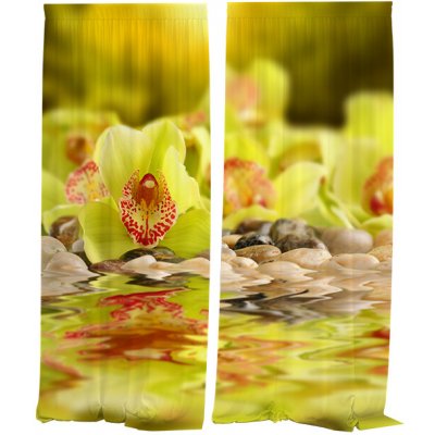 IMPAR Závěsy Zelená orchidej (Rozměr : 140x250, Materiál: Interlock) – Hledejceny.cz