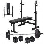 Insportline Nakládací činkový set s lavicí CEM 180+40 cm/30 mm 5-75kg – Hledejceny.cz