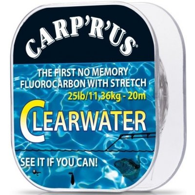Carp R Us Návazcový Fluorocarbon Clearwater 20 m 0,33 mm 15 lbs