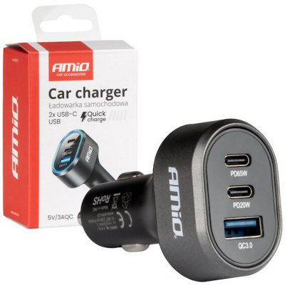 Rychlonabíječka do auta 3.0 PD65W PD20W AMIO-04177, , , – Sleviste.cz
