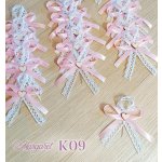 Krajkové svatební vývazky K09 (Light Pink) – Zboží Dáma