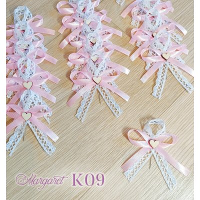 Krajkové svatební vývazky K09 (Light Pink) – Zboží Dáma