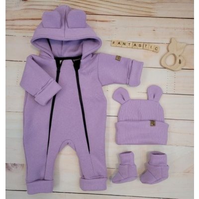 Oteplený dětský overal bez šlapek s kapucí čepička – Zboží Dáma