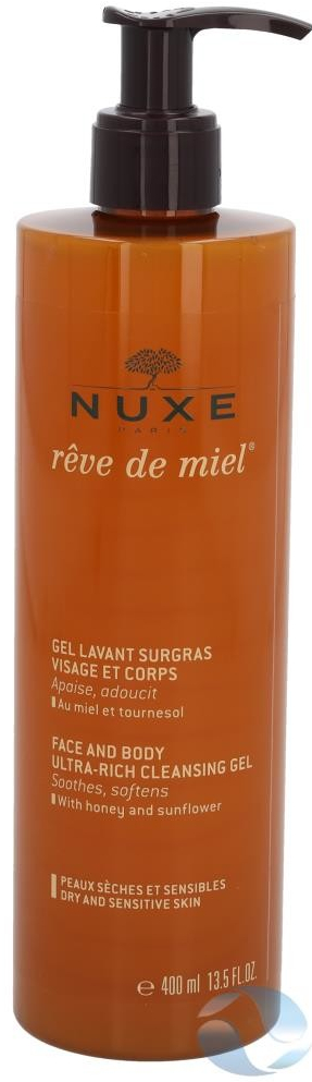 Nuxe Reve de Miel čistící gel pro suchou pokožku (Face and Body Ultra-Rich Cleansing Gel) 400 ml