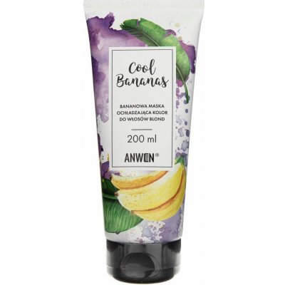 Anwen Cool Bananas Banánová maska pro blond vlasy proti žlutým tónům 200 ml – Zboží Dáma