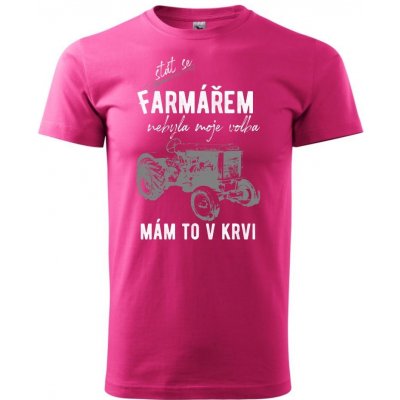 Stát se farmářem nebyla moje volba Klasické pánské triko purpurová – Zboží Mobilmania