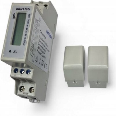 Měřič spotřeby elektrické energie vcx 1fázový MID 45A SDM120D – Zboží Mobilmania