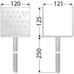 DMX PSS 120 patka sloupku 121x125x120x4,0 – Zboží Mobilmania