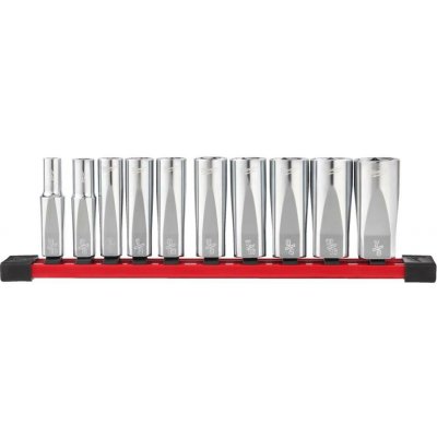 Milwaukee 4932492510 Nástrčné hlavice 3/8" šestihran 5/16 ÷ 7/8" - chromované, prodloužené, palcové (Sada 10 dílů) – Hledejceny.cz