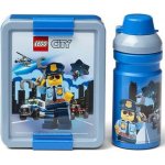 LEGO® svačinový set City modrý box + láhev – Zboží Dáma