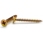 Vrut univerzální 5x35 žlutý zinek, zápustná hlava, křížová drážka, celý závit – Hledejceny.cz