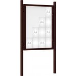 PROCITY Venkovní vitrína model 1000 16 x A4, hnědá, včetně sloupků | Zboží Auto