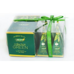 Liran COLLECTION GREEN dárkové pyramidky se zelenými čaji 12 x 2 g