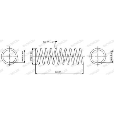 Pružina tlumiče pérování MONROE (MO SE2457) – Zboží Mobilmania
