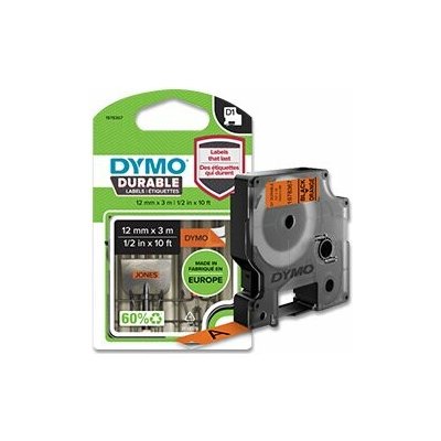 Dymo D1 1978367 - originální vinylová páska - černo-oranžová, 12 mm × 3 m – Hledejceny.cz