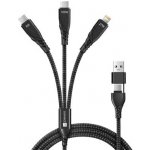 Connect IT CCA-2320-BK Wirez 6in1 2x USB-C, 1x Lightning, 1,25m – Hledejceny.cz