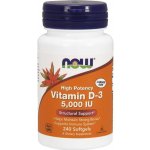 NOW Foods Vitamin D3 5000IU 240 softgel kapslí – Hledejceny.cz
