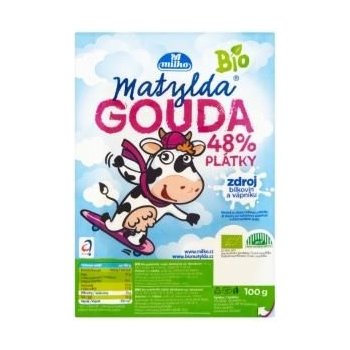 Milko Matylda z hor Bio gouda 48% plátky 100g