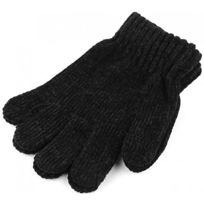 Stoklasa Dětské žinylkové rukavice Černé žíhané – Zbozi.Blesk.cz