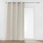 Douceur d'intérieur Závěs s kroužky VELVET, izolační, vrstva dvojitého mikrovlákna, 135 x 260 cm, béžový béžová – Zboží Dáma