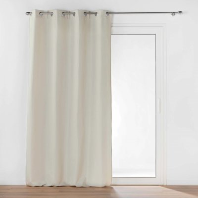 Douceur d'intérieur Závěs s kroužky VELVET, izolační, vrstva dvojitého mikrovlákna, 135 x 260 cm, béžový béžová – Zboží Dáma