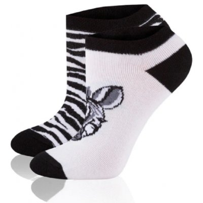 Italian Fashion Veselé kotníkové ponožky Gee One S 131 S Zebra – Zboží Mobilmania
