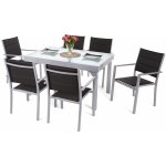 Homegarden zahradní nábytek hliníkový Orlando Silver Black 6+1 homega – Hledejceny.cz