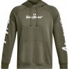 Pánská mikina Under Armour Rival Fleece Graphic Marine OD Green