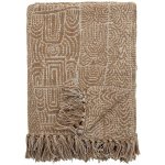 Bloomingville Pléd/přehoz z recyklované bavlny B490BRESSO 160x130cm hnědý – Zboží Dáma