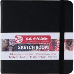 Talens Art Creation Sketch Bookskicák v černé tvrdé vazbě 12x12 cm 80 listů 140 g – Sleviste.cz