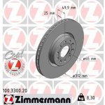 Brzdový kotouč ZIMMERMANN 100.3300.20 (100330020) | Zboží Auto