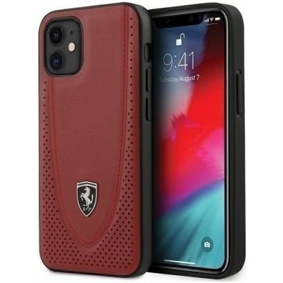 Pouzdro Ferrari iPhone 12 mini red hardcase Off Track Perforated