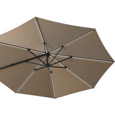 Platinum Boční slunečník Challenger T2 s LED osvětlením- kruh 350 Taupe, 350 7126E – Hledejceny.cz