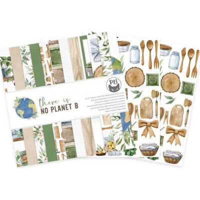 Piatek 13 Sada oboustranných papírů na scrapbook 30x30cm 12 listů P13 There is no planet B - 3 balení – Sleviste.cz