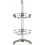 Simplehuman Nastavitelný set poliček a držáku do sprchy rohový matná ocel elox.hliník BT1064 – Zboží Dáma