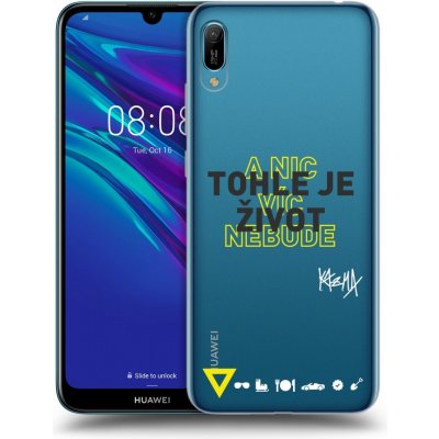 Pouzdro Picasee silikonové Huawei Y6 2019 - Kazma - TOHLE JE ŽIVOT A NIC VÍC NEBUDE čiré – Zbozi.Blesk.cz