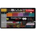 STABILO Kreativní set STABILO Creative Tips URBAN 10 různých barev 50 ks sada v plechu – Hledejceny.cz